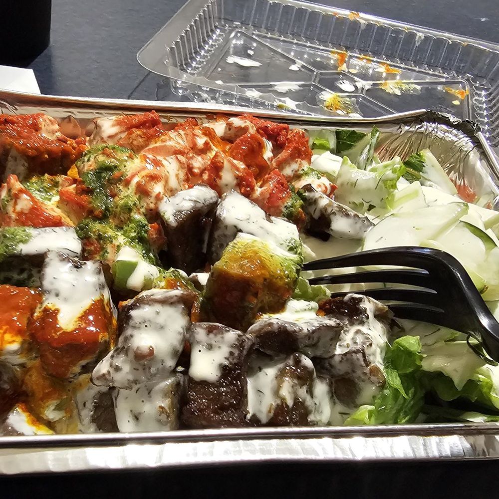 Baba’s Halal - mixed plate chicken, beef rice salad - Halal Near Me - Jacksonville, Florida Baba’s Halal - mixed plate chicken, beef rice salad - Halal Near Me - Jacksonville, Florida
