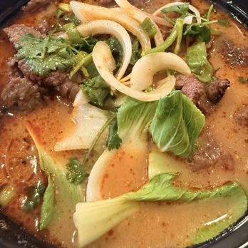 A Noodle Story - Chapter 3 with lemongrass beef, udon and extra bokchoi - Noodles Near Me - Temecula, California