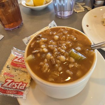 Omega Diner - The Most Delicious Beef Barley Soup!! Served by the Stupendous Oni!! - Diners Near Me - New Hyde Park, New York