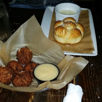 The Porter  - Preztel w/chz dip and hushpuppies yummy - Pubs Near Me - Atlanta, Georgia