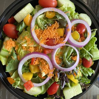 Fountain Place Cafe - Tossed salad with your choice of dressing on shelf from the grab and go in front right side of cafe. - Bakeries Near Me - Dallas, Texas Fountain Place Cafe - Tossed salad with your choice of dressing on shelf from the grab and go in front right side of cafe. - Bakeries Near Me - Dallas, Texas