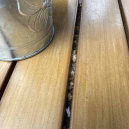 Food caught in table