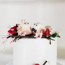 Studio Cake - The beautiful toppers to our cake. Credit: Michelle Chang Photography.