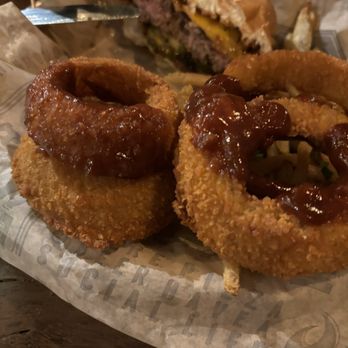 Blast and Brew - BBQ onion ring burger. Soo good - Beer Bar Near Me - Atascadero, California Blast and Brew - BBQ onion ring burger. Soo good - Beer Bar Near Me - Atascadero, California