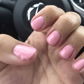 Nailed It Salon - Cut on ring finger Shellac lifting from thumb Misshapen nails - Nail Salons Near Me - Killeen, Texas Nailed It Salon - Cut on ring finger Shellac lifting from thumb Misshapen nails - Nail Salons Near Me - Killeen, Texas