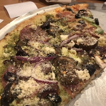 La Val's Pizza - Pesto Primavera w Salami - Pizza Near Me - Berkeley, California