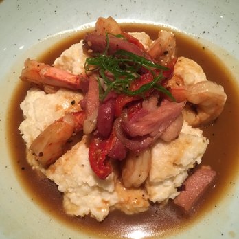 Yardbird - Shrimp and Grits. One of their best dishes, I think! Should've had more grits! Hahaha! - Southern Near Me - Las Vegas, Nevada