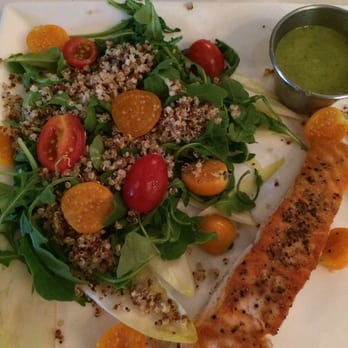 The Back Burner - "Entree salad" of salmon. - New American Near Me - Hockessin, Delaware