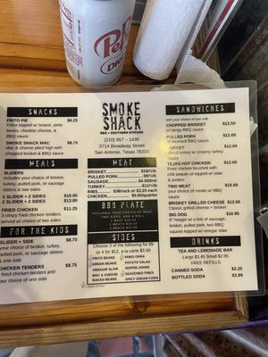 Menu photo 6 The Smoke Shack San Antonio, TX