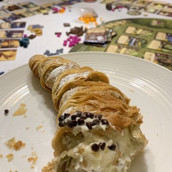 Luca Pastry - Lobster Tail (a curvy cone-shaped flakey pastry filled with Bavarian cream and ricotta cheese) - Italian Near Me - Livonia, Michigan Luca Pastry - Lobster Tail (a curvy cone-shaped flakey pastry filled with Bavarian cream and ricotta cheese) - Italian Near Me - Livonia, Michigan