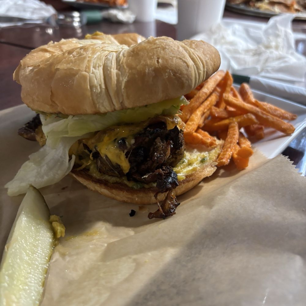 Mt Holiday Ski Area - Chicken, bacon Croissant with sweet potato fries - Burgers Near Me - Traverse City, Michigan Mt Holiday Ski Area - Chicken, bacon Croissant with sweet potato fries - Burgers Near Me - Traverse City, Michigan