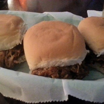 Big League Brews - Jim Beam pulled pork sliders 3 for $6 - Sports Bars Near Me - Taylor, Michigan Big League Brews - Jim Beam pulled pork sliders 3 for $6 - Sports Bars Near Me - Taylor, Michigan