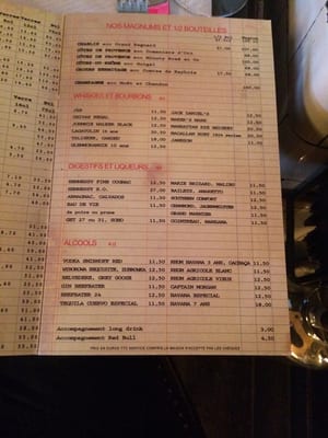 Menu photo 6 Café Central Paris, 75 Menu photo 6 Café Central Paris, 75