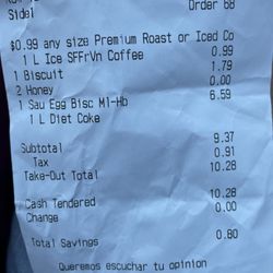 McDonald's - Ordered plain biscuit with honey packets. Received sausage biscuit with honey packets.