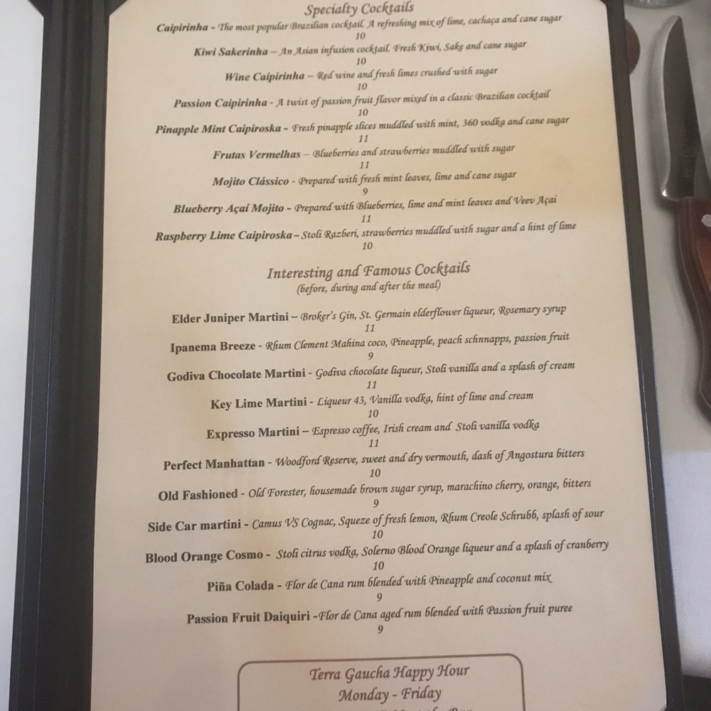 Terra Gaucha - Menu - Brazilian Near Me - Tampa, Florida Terra Gaucha - Menu - Brazilian Near Me - Tampa, Florida