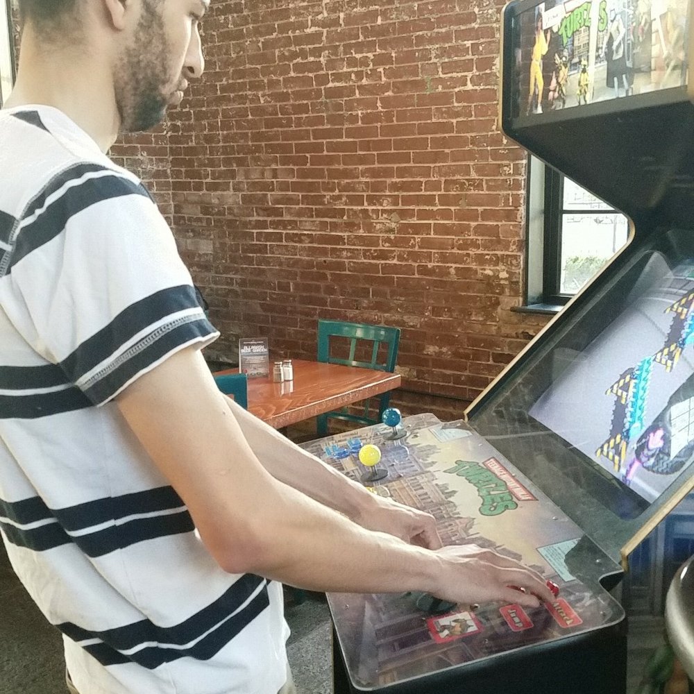 Bit Bar Salem - My bf enjoying the Teenage Mutant Ninja Turtles game at BitBar. - Bars Near Me - Salem, Massachusetts Bit Bar Salem - My bf enjoying the Teenage Mutant Ninja Turtles game at BitBar. - Bars Near Me - Salem, Massachusetts