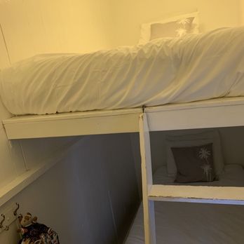 Hermosa Hotel - Full over twin bunk beds in room 133D. Has strong room fan, closest to bathroom. - Hotels Near Me - Avalon, California Hermosa Hotel - Full over twin bunk beds in room 133D. Has strong room fan, closest to bathroom. - Hotels Near Me - Avalon, California