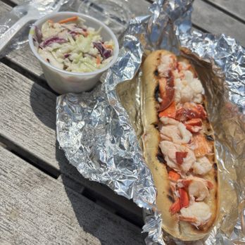 Lobster Landing - Quarter pound lobster roll & a side order of coleslaw - Seafood Markets Near Me - Clinton, Connecticut Lobster Landing - Quarter pound lobster roll & a side order of coleslaw - Seafood Markets Near Me - Clinton, Connecticut