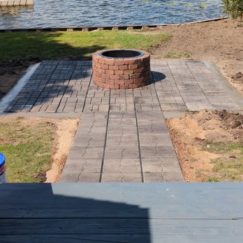 Limitless Landscaping - Our walkout fire pit patio!! - Masonry/Concrete Near Me - Colon, Michigan Limitless Landscaping - Our walkout fire pit patio!! - Masonry/Concrete Near Me - Colon, Michigan