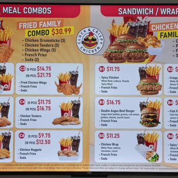Cluck & Crispy Chicken - one of the TV display menus - American Near Me - Fitchburg, Massachusetts Cluck & Crispy Chicken - one of the TV display menus - American Near Me - Fitchburg, Massachusetts