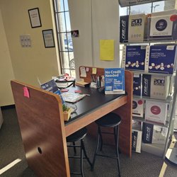 box drop mattress and furniture - Front Desk at this furniture store.