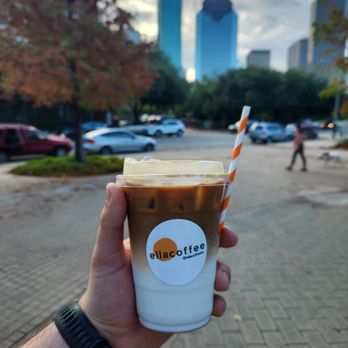 Ella Coffee - Iced latte w/ lavender and an extra shot of espresso - Food Trucks Near Me - Houston, Texas