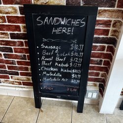 Raffi's Sandwiches - Menu