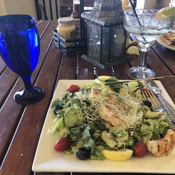 Asylum Restaurant - Cesar salad with grilled shrimp, I asked for no croutons and I added avocado! The dressing is to die for! - American Near Me - Jerome, Arizona