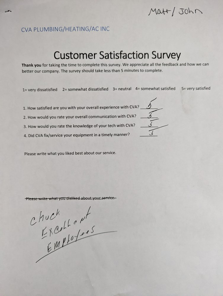 Slide of CVA Plumbing Heating & AC