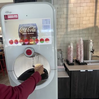 Wendy's - a coca cola machine in a restaurant - Burgers Near Me - Tallahassee, Florida