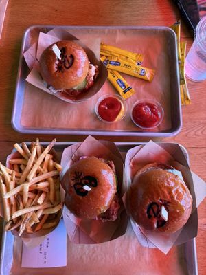 Burgers & Half Bottles by null