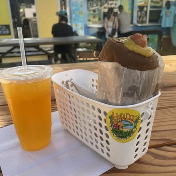 Hula Dog - Lilikoi-Passion fruit Signature hot dog - Hot Dogs Near Me - Honolulu, Hawaii Hula Dog - Lilikoi-Passion fruit Signature hot dog - Hot Dogs Near Me - Honolulu, Hawaii