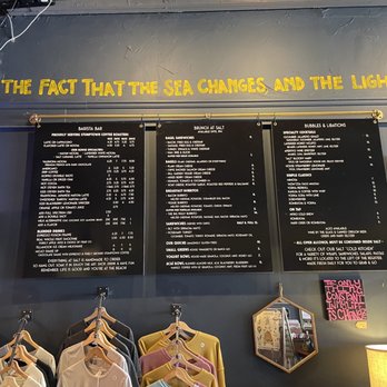 Salt - Menu! Be warned that the food menu isn't available after 1pm - Breakfast & Brunch Near Me - Lincoln City, Oregon