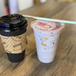 Tapioca Express - Americano coffee and Milk tea- taro to be exact