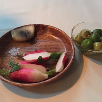 Maple & Ash - Complimentary radishes and olives - Steakhouses Near Me - Chicago, Illinois Maple & Ash - Complimentary radishes and olives - Steakhouses Near Me - Chicago, Illinois