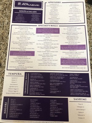 Menu photo 6 Sushi Murasaki Greenville, SC
