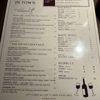 Volstead - Drink menu - Wine Bars Near Me - Southlake, Texas Volstead - Drink menu - Wine Bars Near Me - Southlake, Texas
