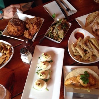 Salty Sow - Happy hour spread! - American Near Me - Austin, Texas Salty Sow - Happy hour spread! - American Near Me - Austin, Texas