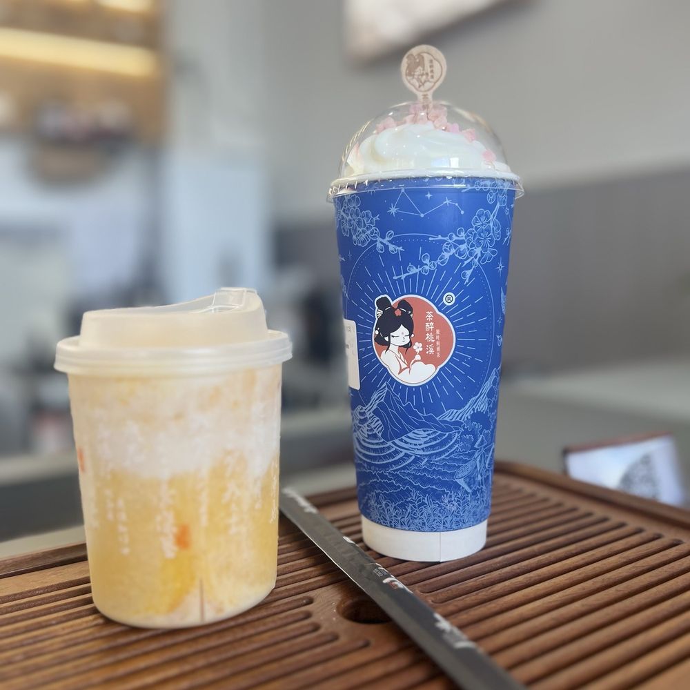 Taoxi Tea - Jasmine mango coconut. And peach oolong cram - Bubble Tea Near Me - Staten Island, New York Taoxi Tea - Jasmine mango coconut. And peach oolong cram - Bubble Tea Near Me - Staten Island, New York