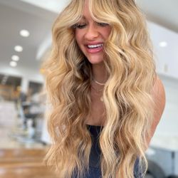 Rose Golde Beauty - 2 Rows of Hair Extensions + Custom Colored Summer Blonde