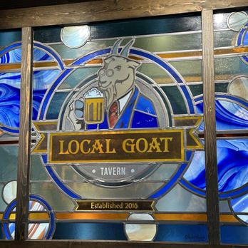 Local Goat - Super cool stained glass sign - New American Near Me - Pigeon Forge, Tennessee