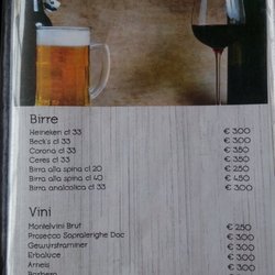 Nuovo Caffé del Parco - Precios cervezas