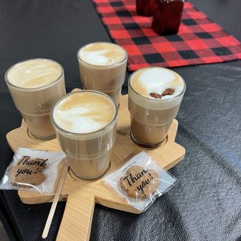 Northern D Lights - Coffee flight made with seasonal house syrups - Bakeries Near Me - Schertz, Texas Northern D Lights - Coffee flight made with seasonal house syrups - Bakeries Near Me - Schertz, Texas