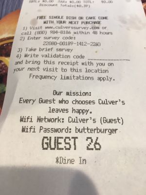 Menu photo 4 Culver's Eagan, MN