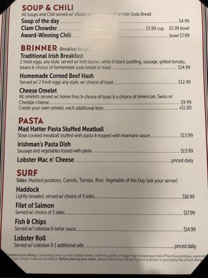 Menu photo 2 Mad Hatter Weymouth, MA