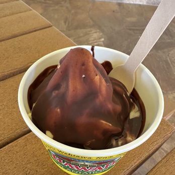 Dole Plantation - Cup of Dole Whip with dipped chocolate. - Tours Near Me - Wahiawa, Hawaii Dole Plantation - Cup of Dole Whip with dipped chocolate. - Tours Near Me - Wahiawa, Hawaii