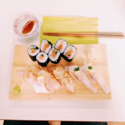 Wagocoro - Negitoro-Maki, some Salmon set and Siika-nigiri~