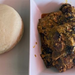 Afromenu Mexico - Egusi soup with fufu