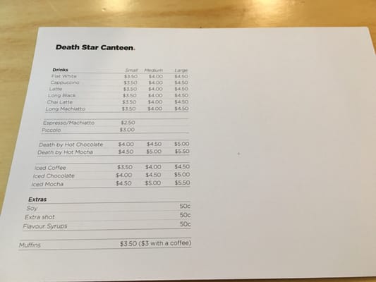 Menu photo 3 Death Star Canteen Brisbane, QLD