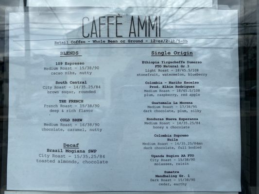 Menu photo 1 Caffè Ammi Roasting Pelham, NY